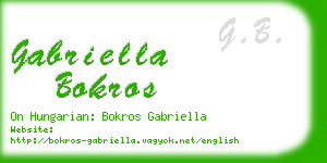 gabriella bokros business card
